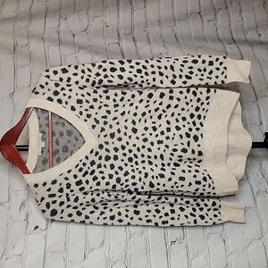 Loft black tan mid length sweater size XS